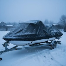 Produktbild - 600D Oxford Wassermotorradabdeckung staubdicht V-Rumpf Bootsabdeckung
