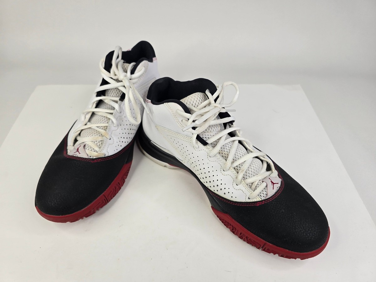 Jordan Mens Black Red Court Vision 99 Mesh Athletic Basketball Shoes Size 10.5 Jordan Court Vision 99 Black White Gym Red Grey Mens  main image 3