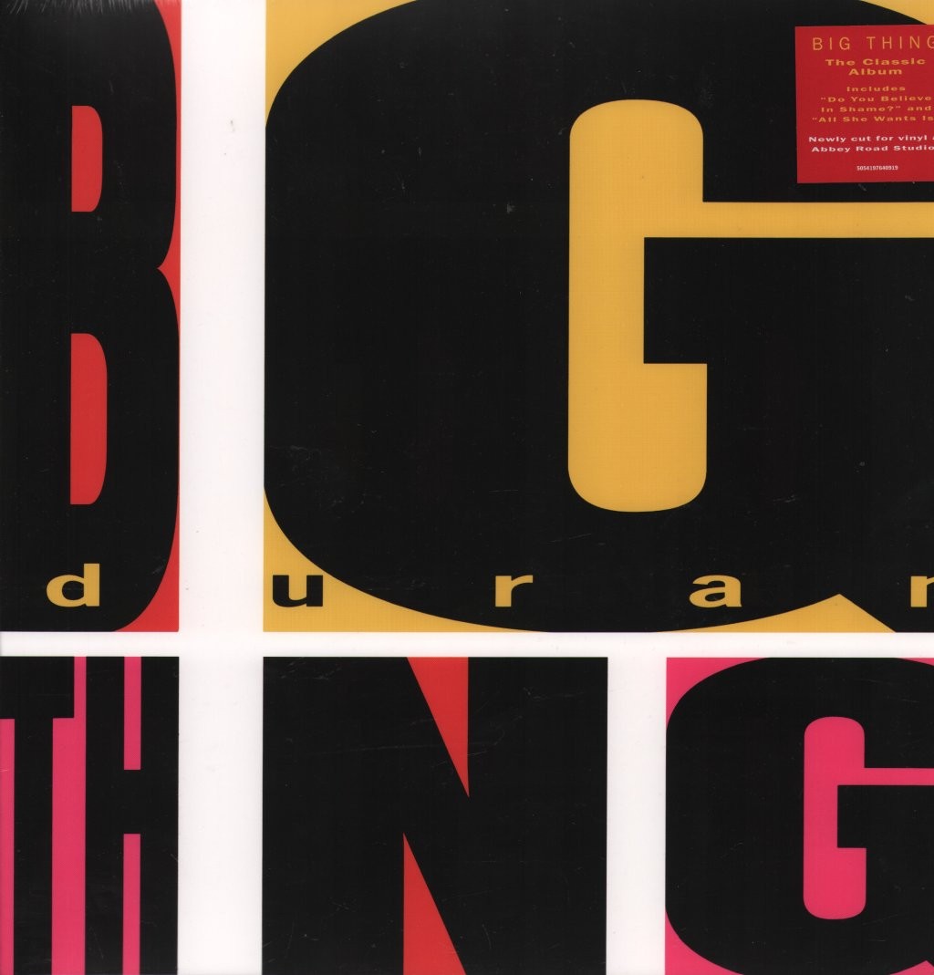 Duran Duran Big Thing LP vinyl Europe Parlophone 2024 2024 reissue, newly cut