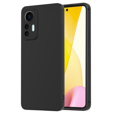 NEW'C Cover für Xiaomi 12 Lite in ultradünner Silikonhülle Schwarz Ultra ...