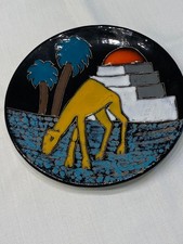 West Germany Ruscha  Keramik Handgefertigt Wandteller ,Größe 16,7 cm Durchmesser