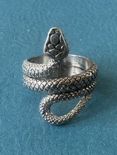 Vintage .925 Sterling Silver Snake Wrap Ring Size 10.25  