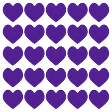 Felt Heart Shape Heart Valentine's Day Craft 1Inch x 1Inch Purple 100pcs