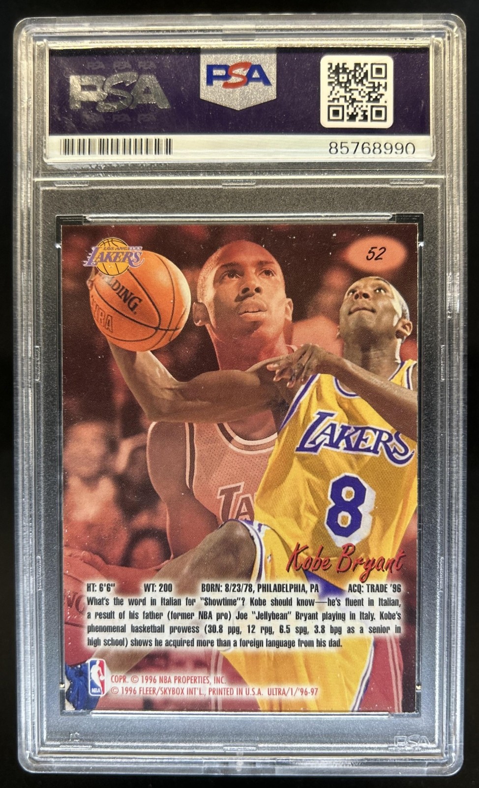 Basketball Trading Card Kobe Bryant PSA/DNA Certified Auto Autograph view 2