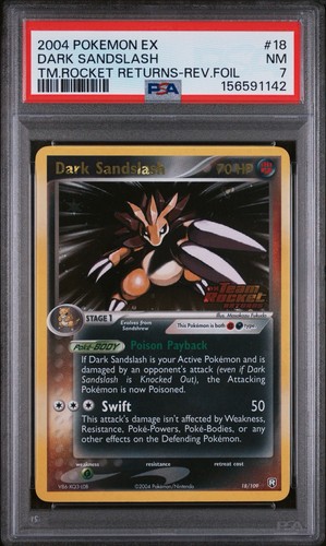 Dark Sandslash graded PSA 7 for sale on eBay