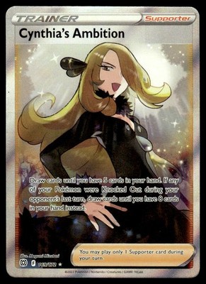 Cynthia s Ambition Rare Ultra #169 - Ultra Rare -  Pokemon Brilliant Stars - LP