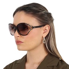 Salvatore Ferragamo Brown Gradient Round Ladies Sunglasses SF600S 220 61