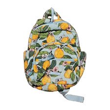 Mochila pequeña compacta Vera Bradley Essential Lemon Grove cordón GRATIS