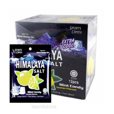 12 Pack of HIMALAYA SALT Sport Mint Candy Extra Cool LEMON Flavor