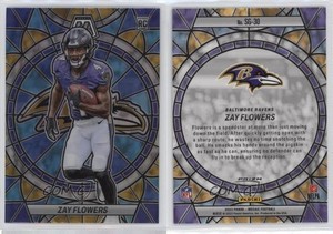 2023 Panini Mosaic Stained Glass Zay Flowers #SG-30 Rookie RC