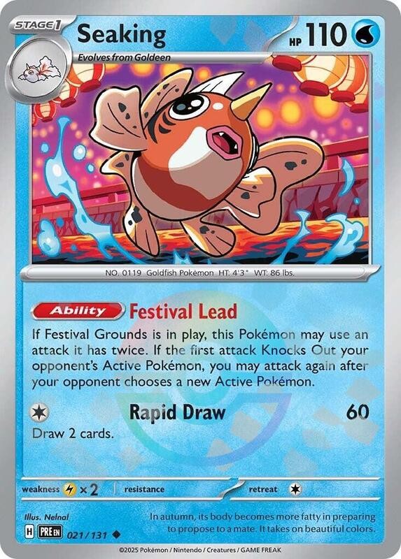 Seaking (Poke Ball) - 021/131 - Pokemon Prismatic Evolutions NM