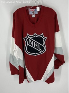CCM Mens Multicolor Colorblock Hockey NHL Pullover Jersey Size X Large