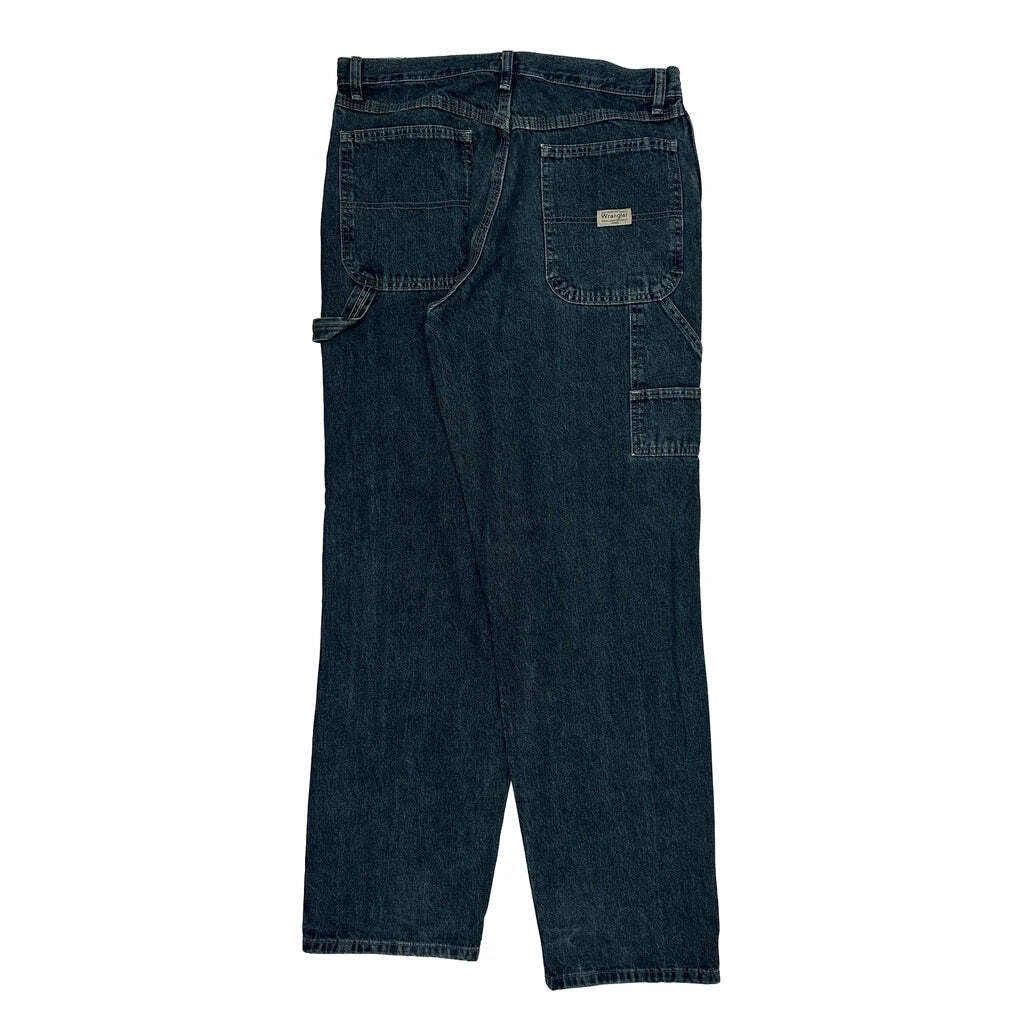 Wrangler Carpenter Pants - 32W 34L Dark Wash Cotton