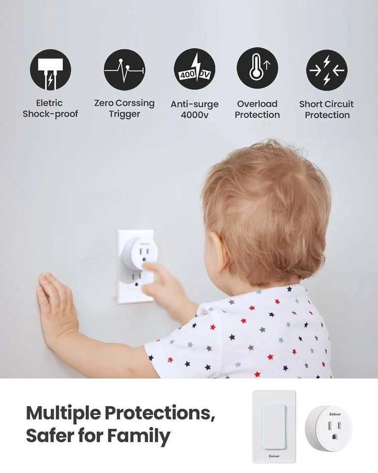 Enchufe de toma de control remoto - Interruptor inalámbrico de 300 pies para electrodomésticos Foto 4 de 4