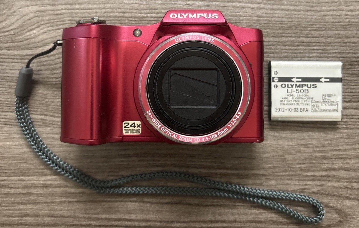Olympus SZ-14 14MP Digital Camera Red with Battery | eBay