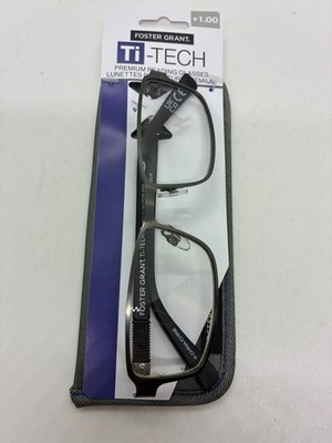 Foster Grant  Ti-Tech Ti104 GUN Reading Glasses  - PICK Your Strength