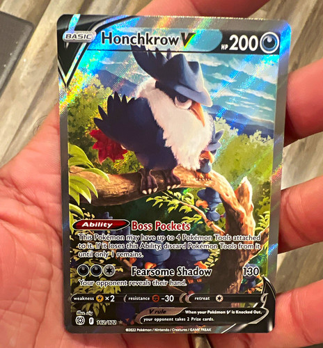 Honchkrow V Pokemon TCG Brilliant Stars 162/172 Ultra Rare Holo 200 HP EN* NM