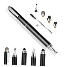 Stylus Pen, 4 in 1 Disc Stylus Pens for Touch Screens, High Precision Black