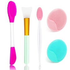 5PCS Silicone Scrubber Set, Lip Scrub 5 Piece 5 Pieces Rose Pink Green