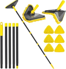 Newly Upgraded Wall Cleaner Mop with Long Handle 82 Inches, 3-In-1 Ceiling Clean