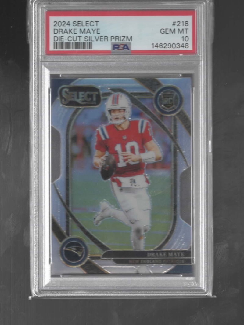 2024 Select Silver Prizm Die-Cut #218 Drake Maye ROOKIE CARD Club