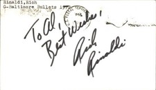 Rich Rinaldi Signed 3x5 Index Card Cut  Autograph Den