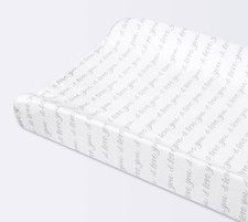 Cloud Island Plush Changing Pad Cover I Love You Script Gray White Baby