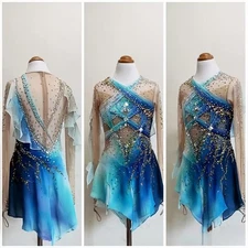 ice figure skating competition dress Gymnastics costume dance Dress dyeing