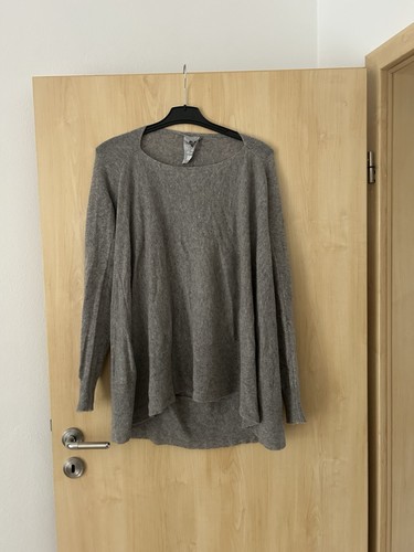 Riani 100% Cashmere Damen Pullover Gr M / L Grau Reines Kaschmir Oversized