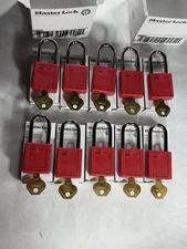 Set of 2 - Master Lock 410Red Safety Lockout Padlock