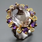 Handmade 14 ct+ Natural Ametrine Ring 925 Sterling Silver Size 8 /R457555