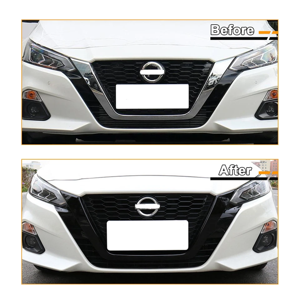 For Nissan Altima 2019-2024 Front Grille Frame Cover Trim JDM Style Glossy Foto 2 de 4