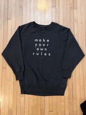 Aerie Dark Gray Oversized  Make Your Own Rules  Sweatshirt Size Small