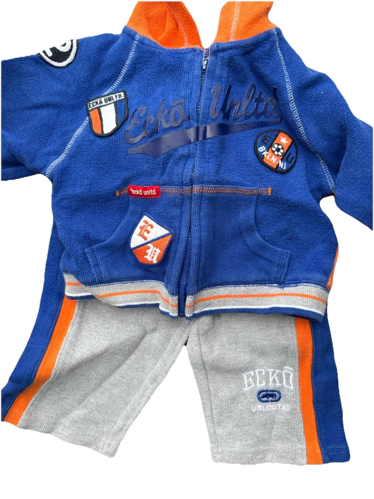 Y2K Vintage Ecko Unltd Toddler Velour Jogger Set / Track suit 12 Months