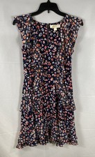 Michael Kors Floral Ruffle Dress Women's Size Small Petite