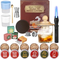 Whiskey Advent Calendar 2025 for Men, Old Fashioned Cocktail Bourbon Infuser Kit