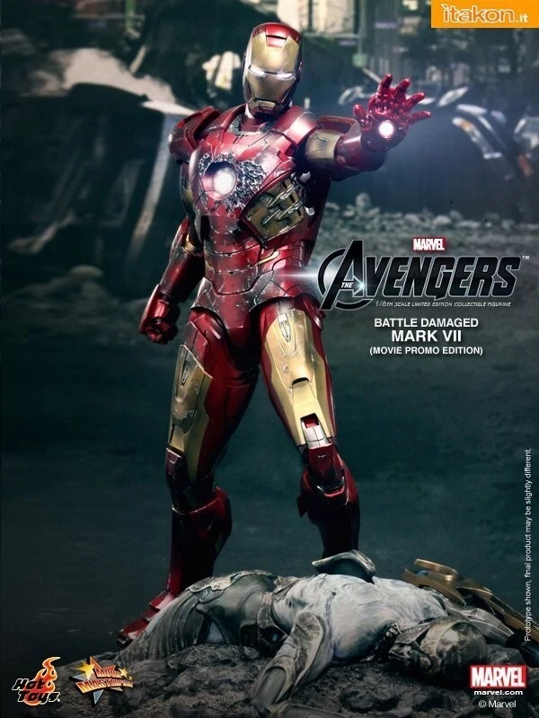 Iron Man Mark VII Battle Damaged Version - Hot Toys MMS 196 The Avengers - Immagine 4 di 4