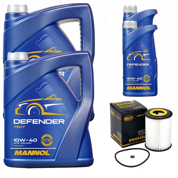 MotoröL Set Mannol Defender 10W-40 12 Liter + ÖLfilter FüR Mercedes Sprinter 318-image