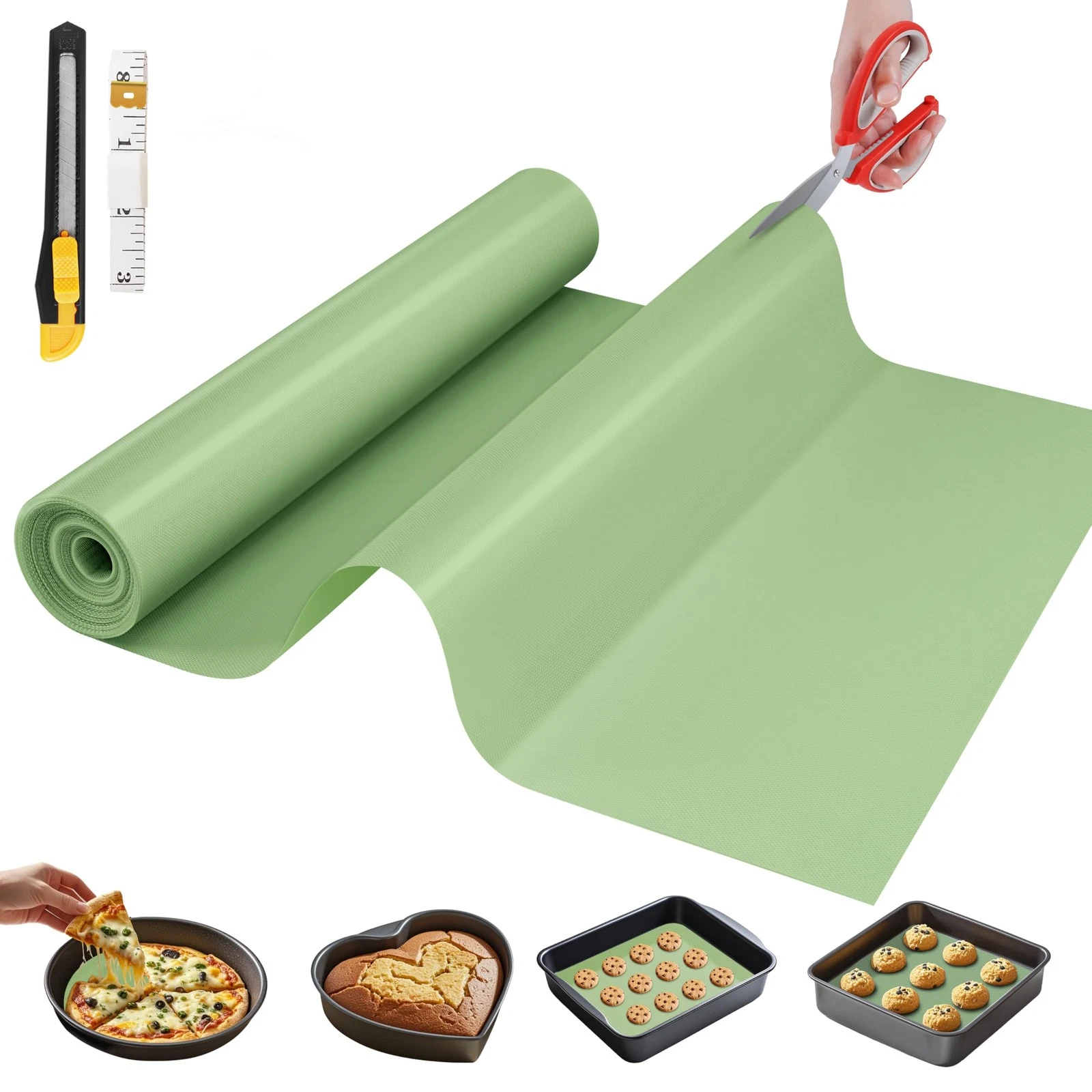 Silicone Baking Mat, 12 IN x 6 FT Free Cutting Baking Sheet,Non-Stick Reusabl...
Opens in a new wind