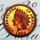 * 1885 * PRISTINE++ BLAZING RED GEM PROOF INDIAN HEAD PENNY * FROM COLLECTION