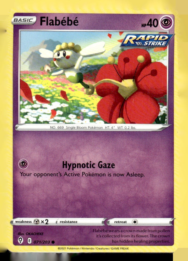 Pokémon TCG Pokémon Flabebe SWSH Evolving Skies Set 71/203