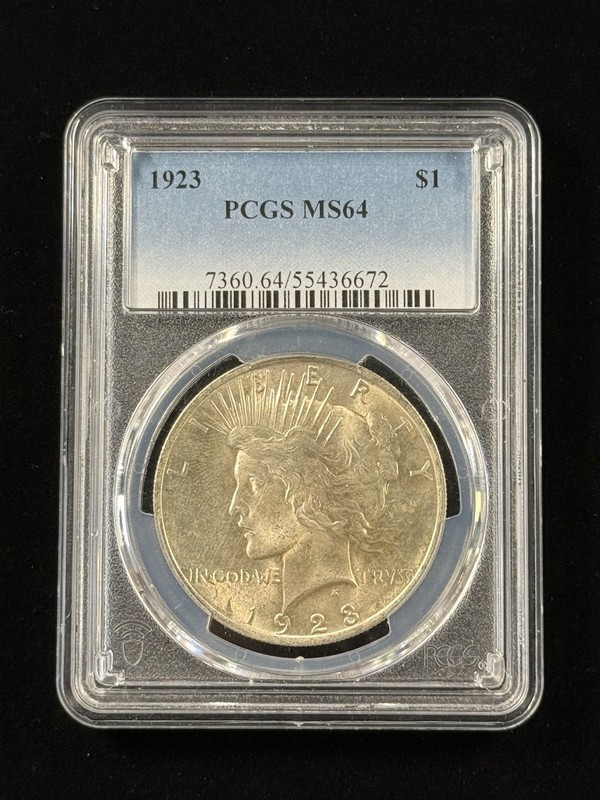 1923 $1 Peace Dollar PCGS MS64 Item #95