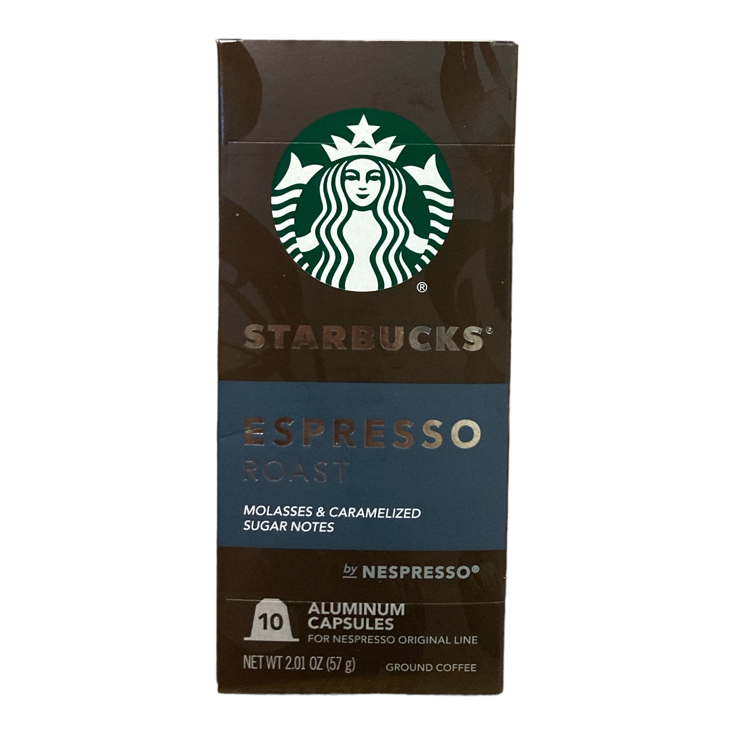 Starbucks, Обжаренный эспрессо от Nespresso, 2,01 унции, 10 порций