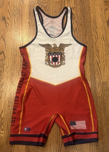 Cliff Keen Team USA Flag Moisture Exchange Wrestling Wrestlers Singlet Mens 2XL - Picture 4 of 18