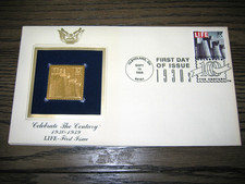 1998 LIFE MAGAZINE Celebrate the Century Gold Golden Replica Cover Stamp