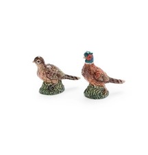 Spode 3.5" Pheasant-Shaped Salt and Pepper Shakers - Dolomite Multicolor