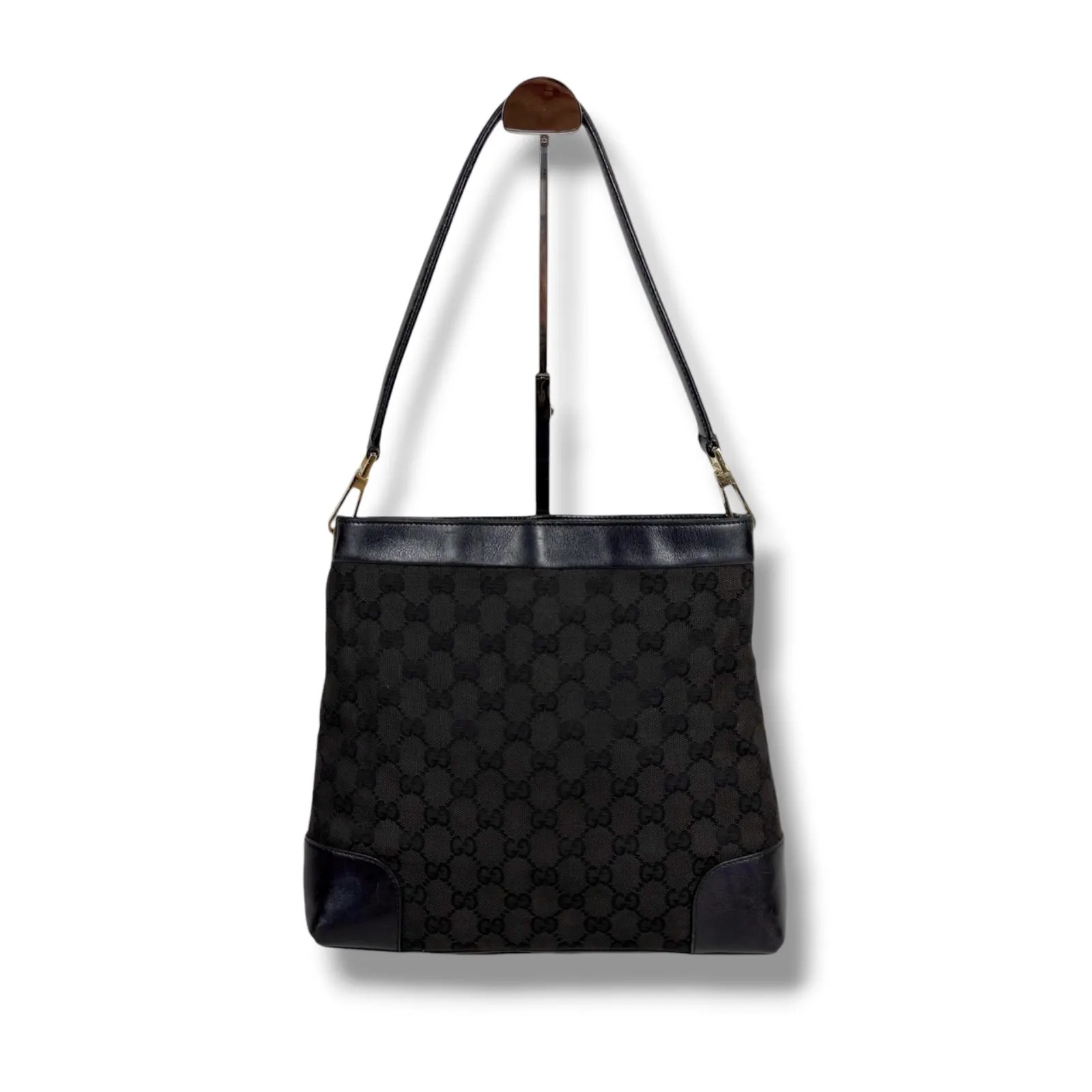 Borsa Gucci GG tela monospalla hobo bag pelle nera classica lusso italiana