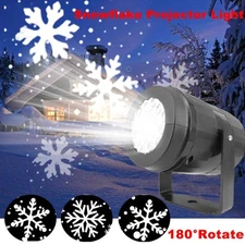 Christmas Snowflake Projector Light LED Snowfall Landscape Projection Xmas Decor