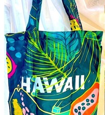 Starbucks HAWAII Collection Foldable Shopper Tote Bag Limited Ed 13" x 13" x 4"