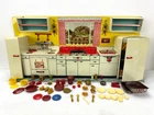 Vintage Louis Marx Toy Litho Pretty Maid Play Kitchen Set with Accessories 50's